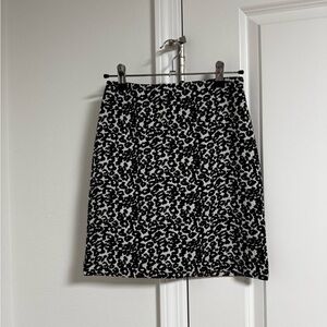 Express Black and White Leopard Print Mini Skirt